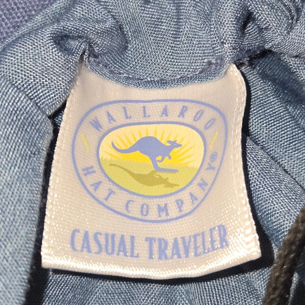 Wallaroo Hat Company Casual Traveler Hat Womens OS Blue Cotton Canvas Wide Brim